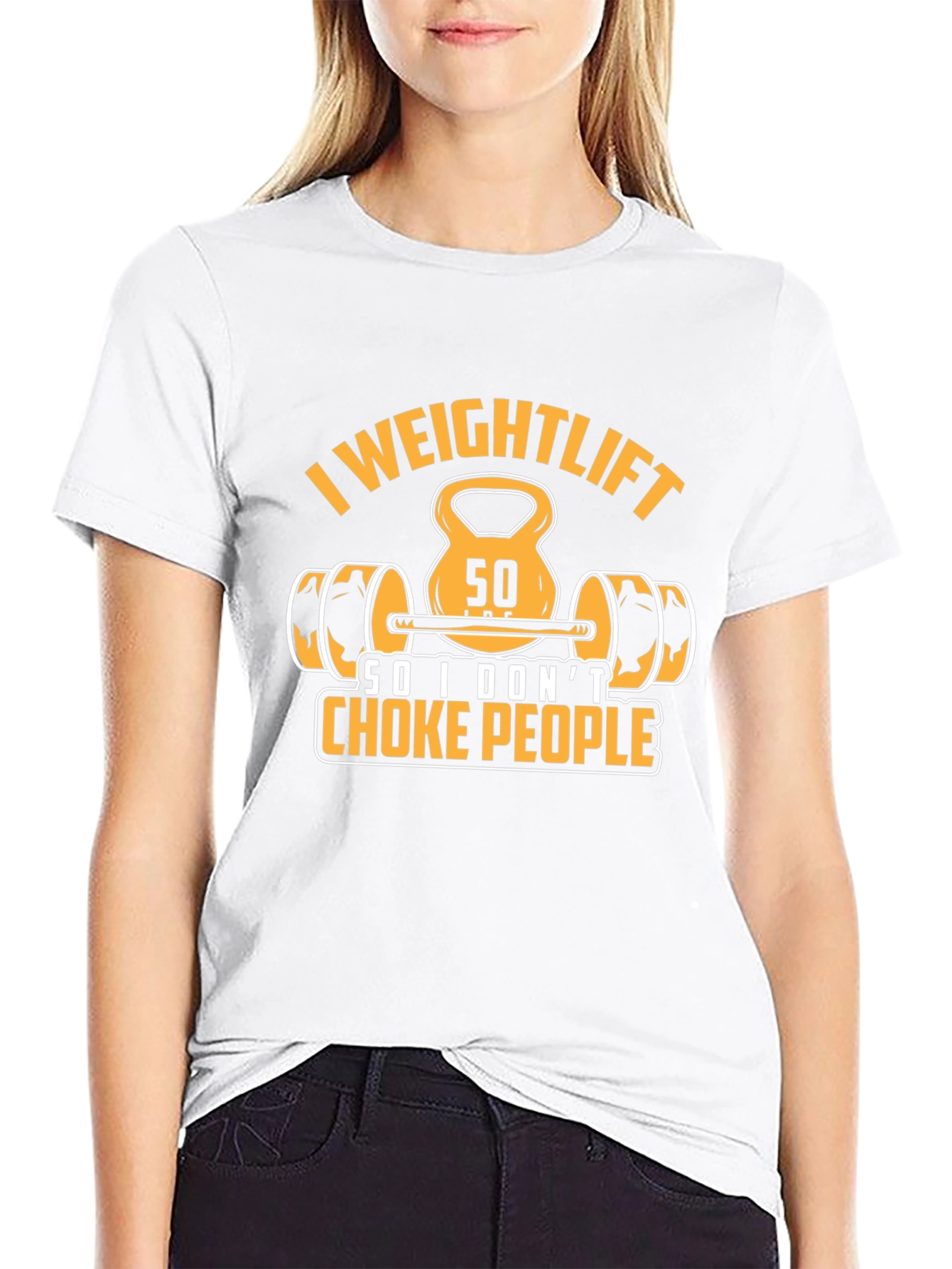 Weightlifting Slogan T-Shirt - Funny Gym Workout Tee