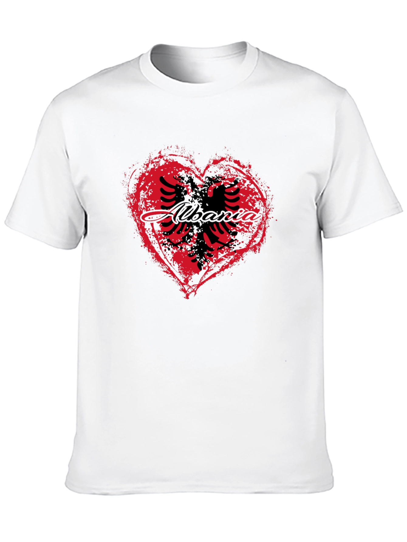 Albania Heart T-Shirt - Black