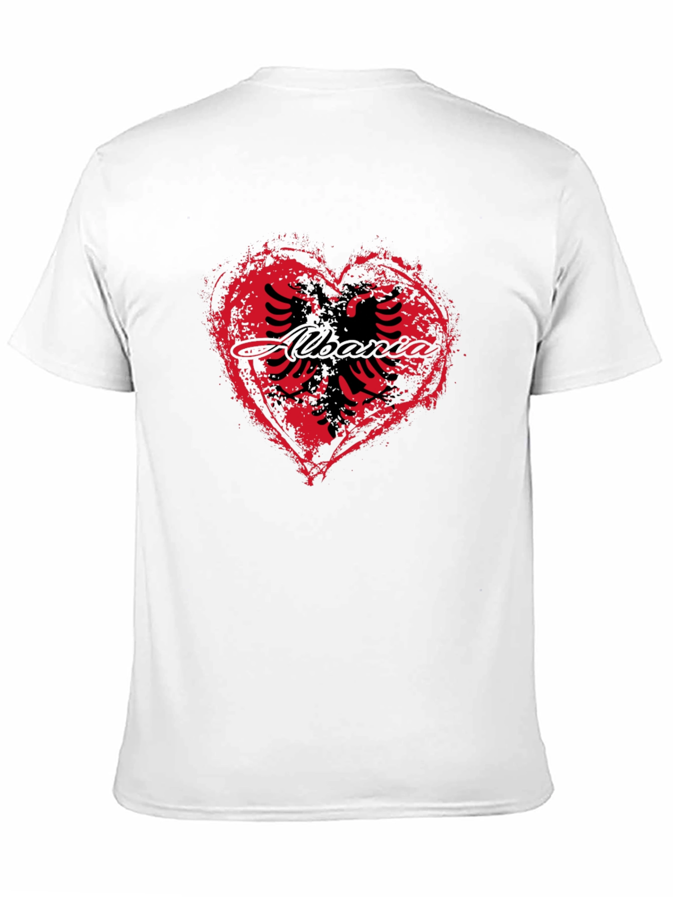 Albania Heart T-Shirt - Black