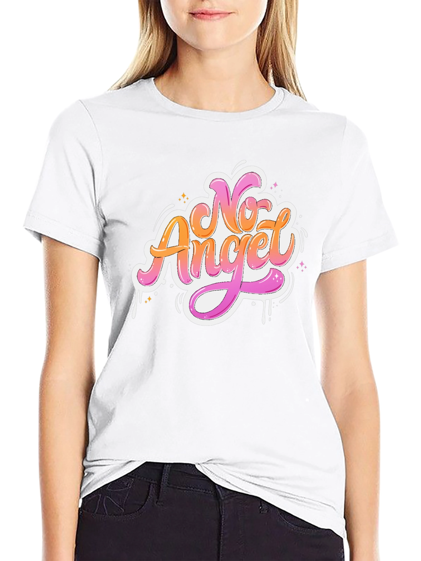 No Angel Graphic Tee - Trendy Unisex T-Shirt
