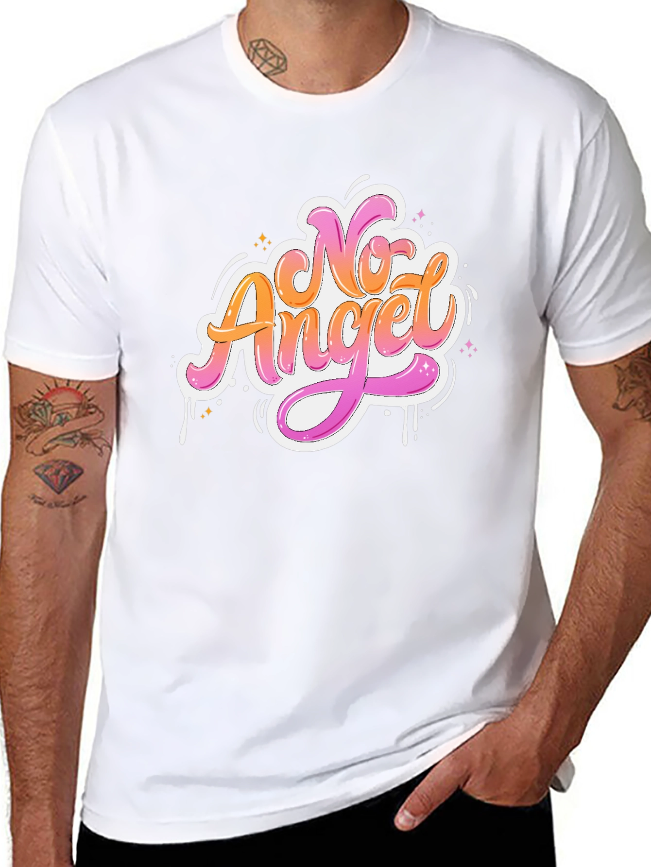 No Angel Graphic Tee - Trendy Unisex T-Shirt