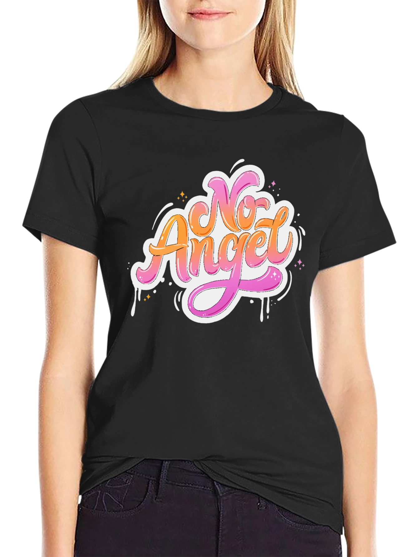 No Angel Graphic Tee - Trendy Unisex T-Shirt