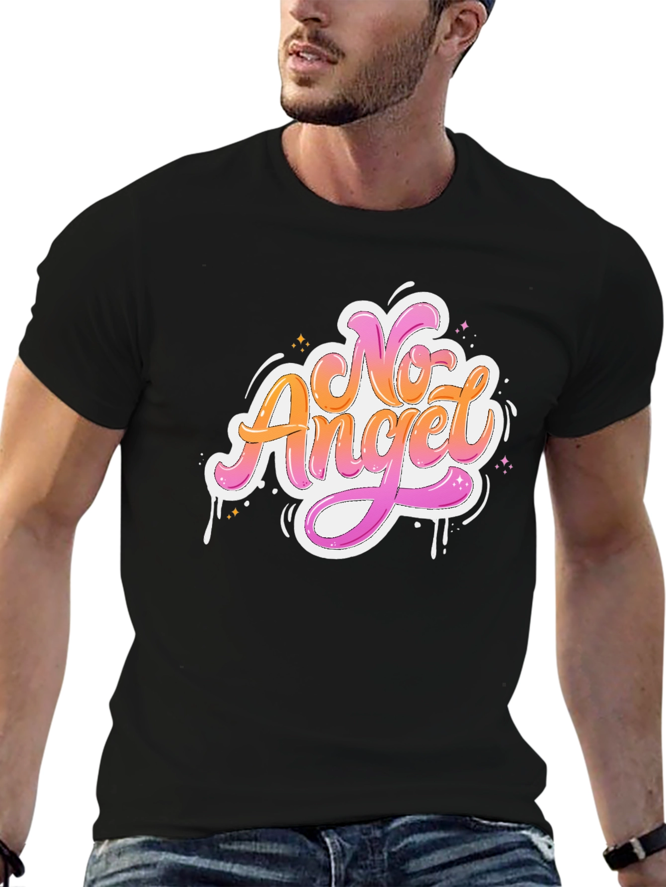 No Angel Graphic Tee - Trendy Unisex T-Shirt