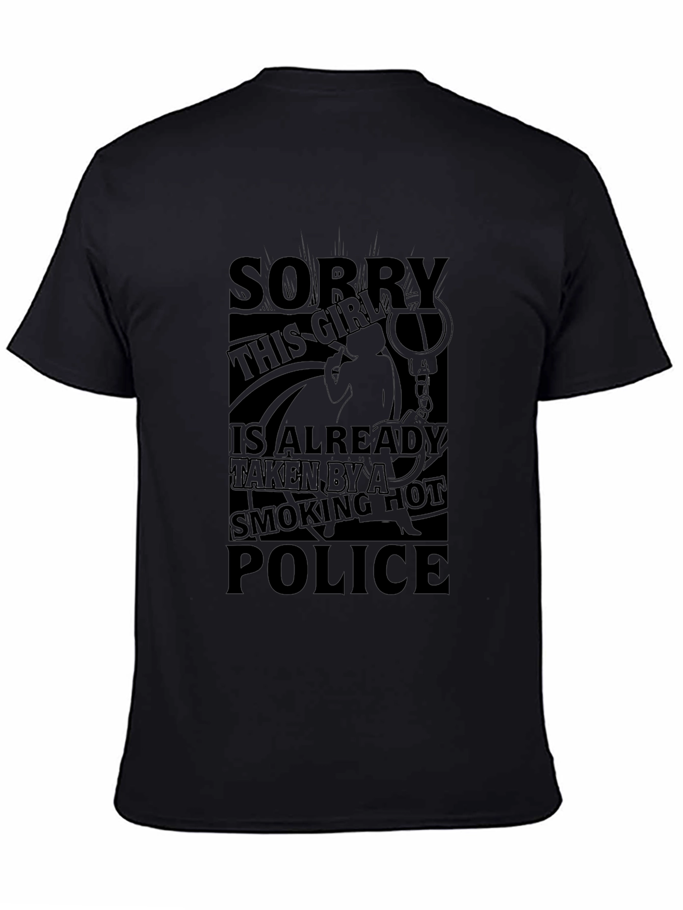 Smoking Hot Police Girlfriend Graphic Tee
