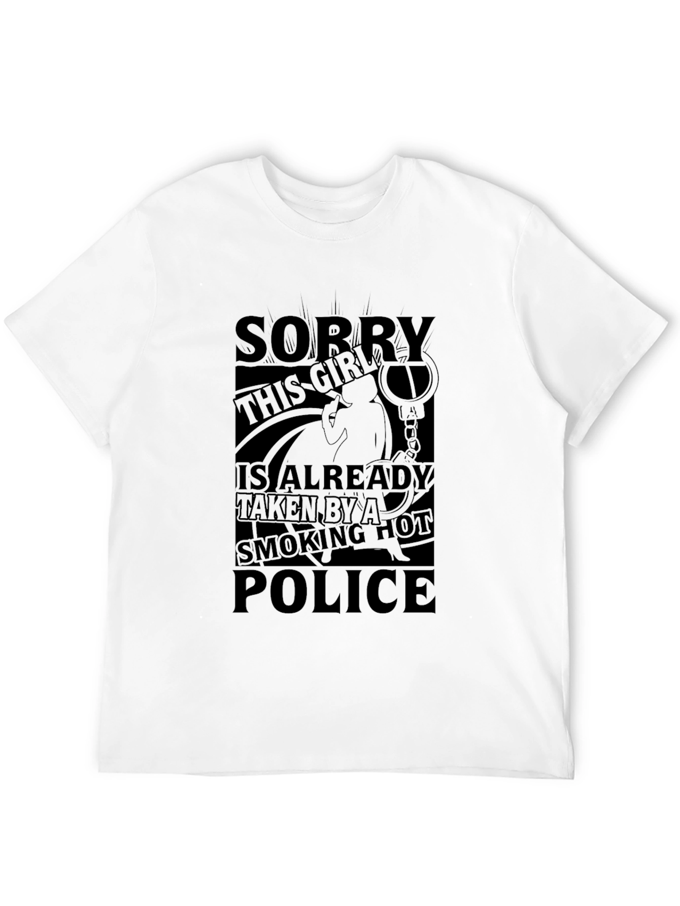 Smoking Hot Police Girlfriend Graphic Tee