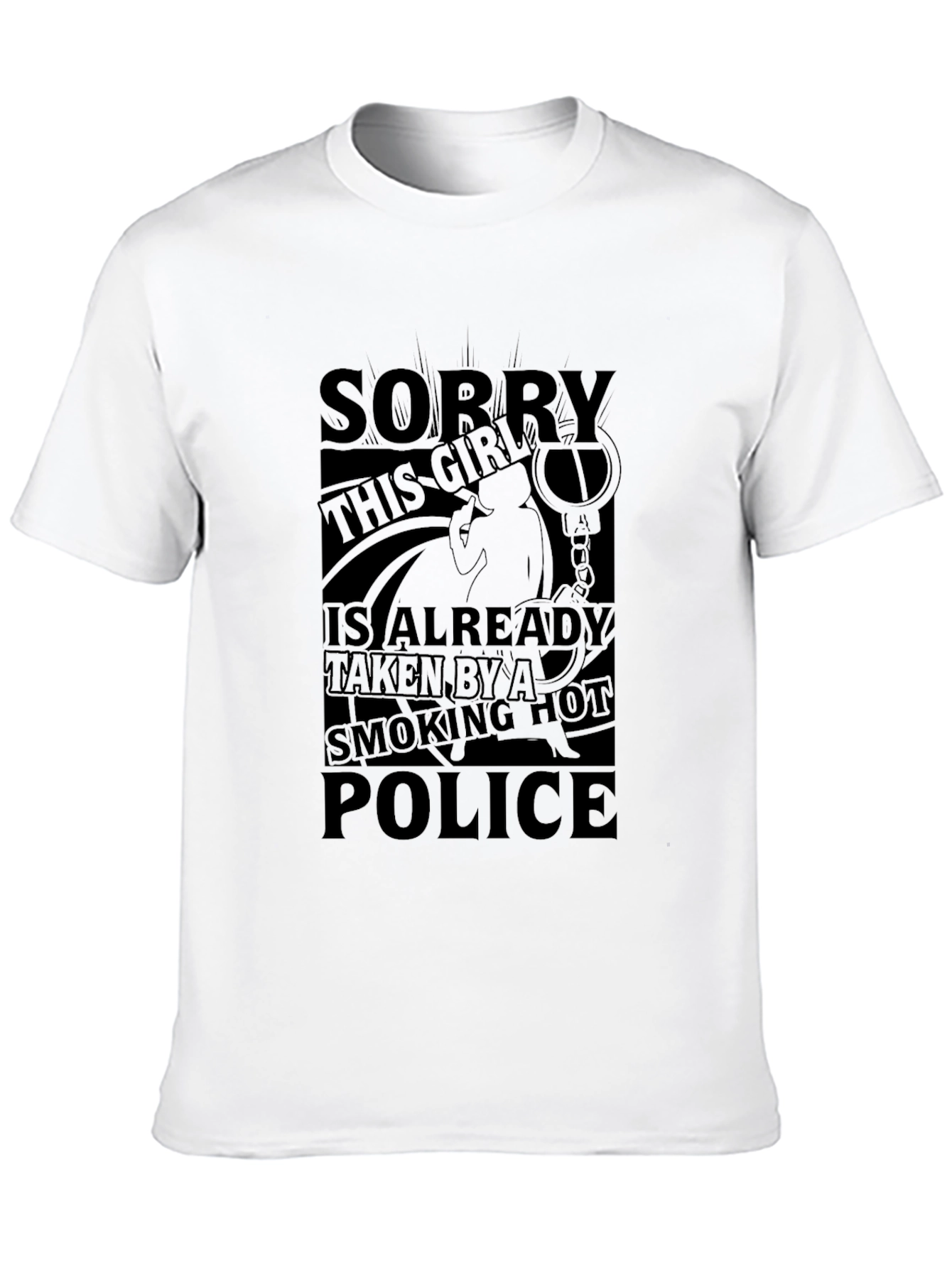 Smoking Hot Police Girlfriend Graphic Tee