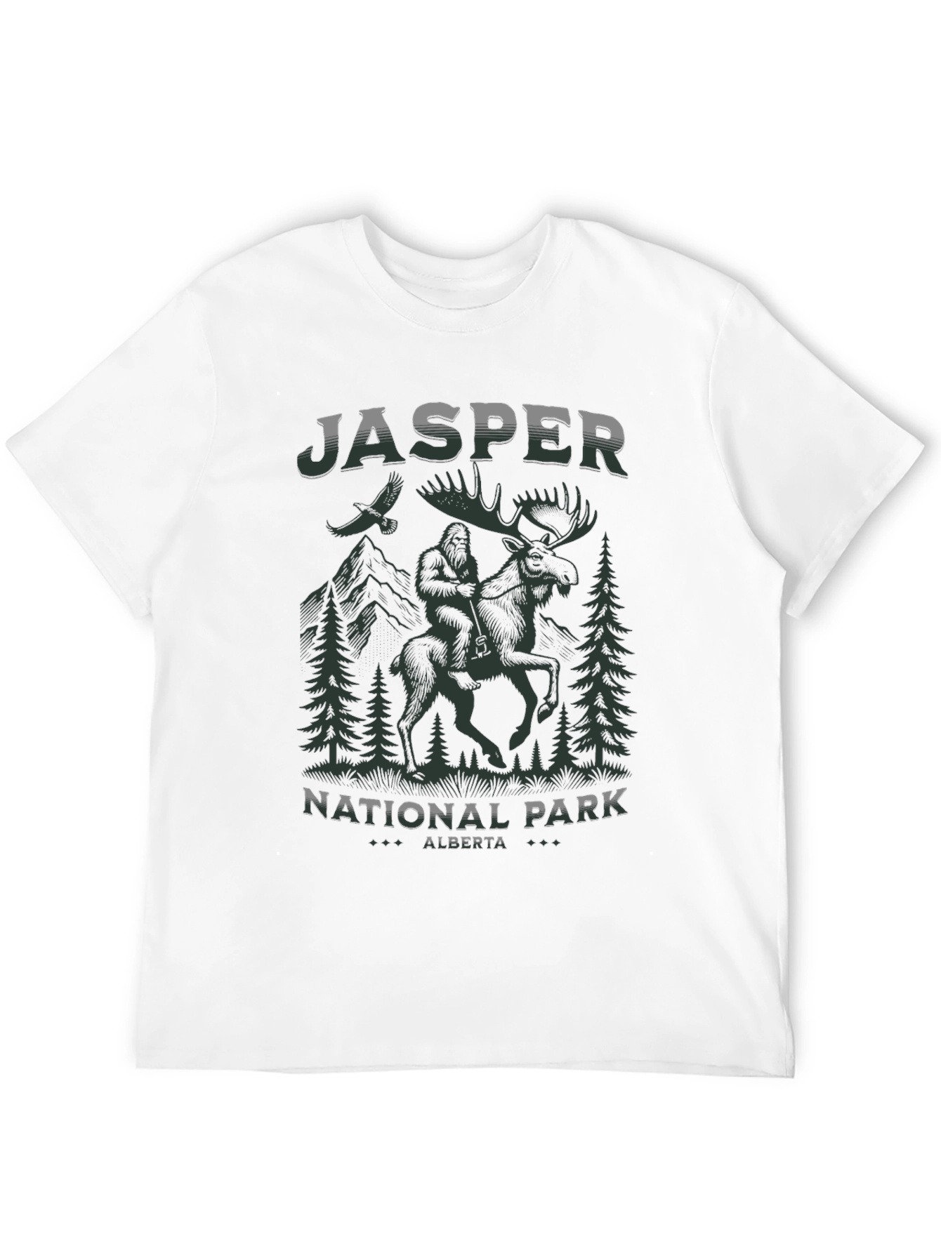 Jasper National Park Bigfoot Moose T-Shirt