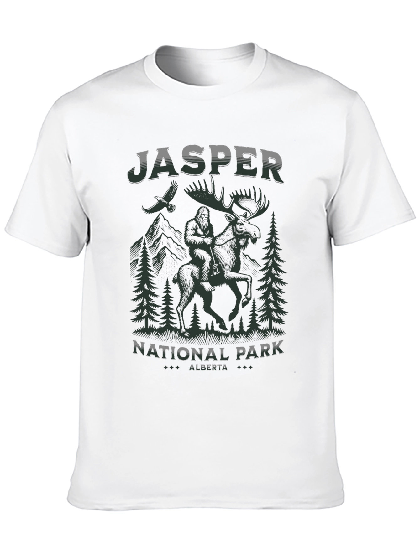 Jasper National Park Bigfoot Moose T-Shirt