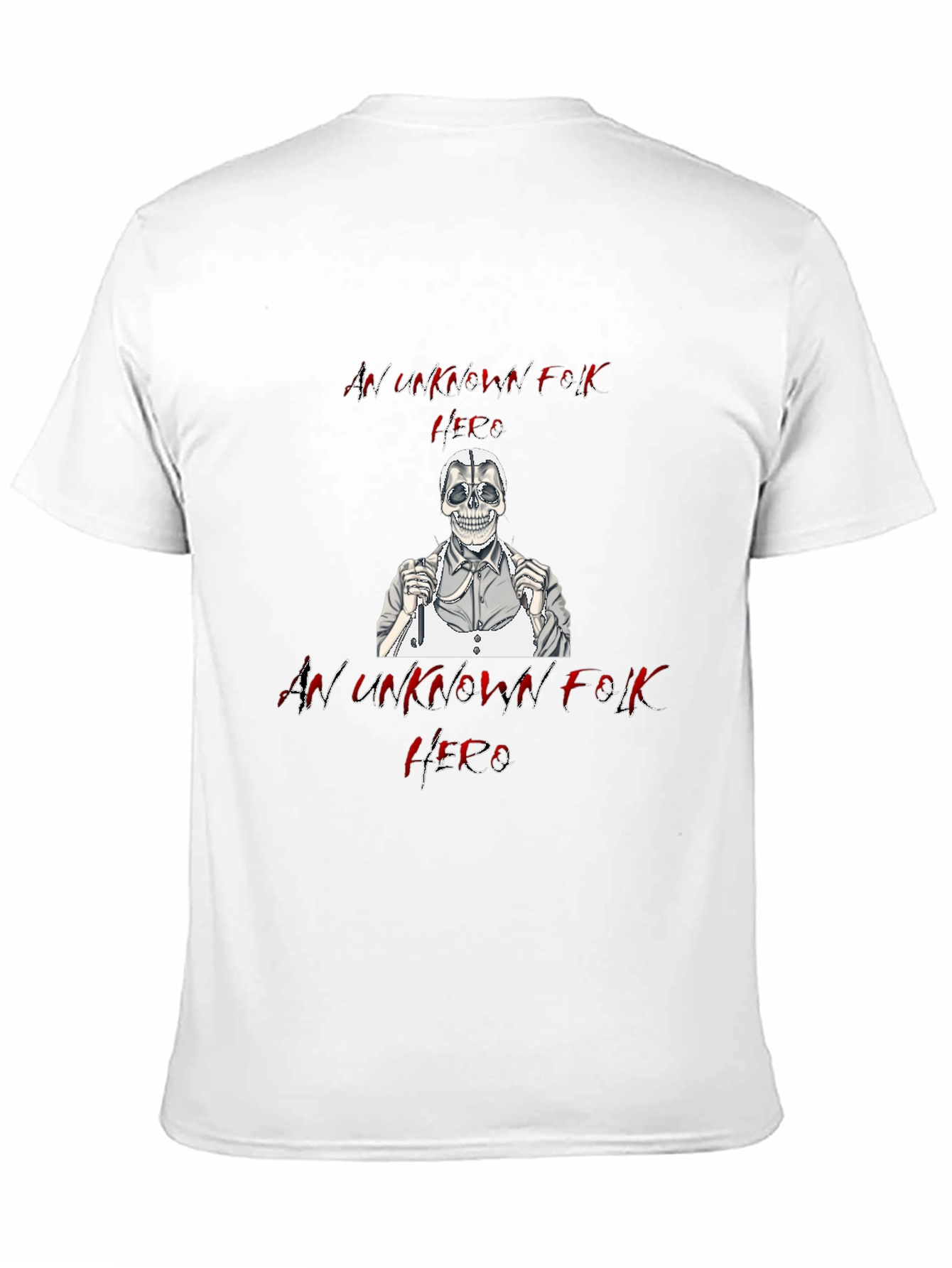 Unknown Folk Hero Skull Graphic Black T-Shirt