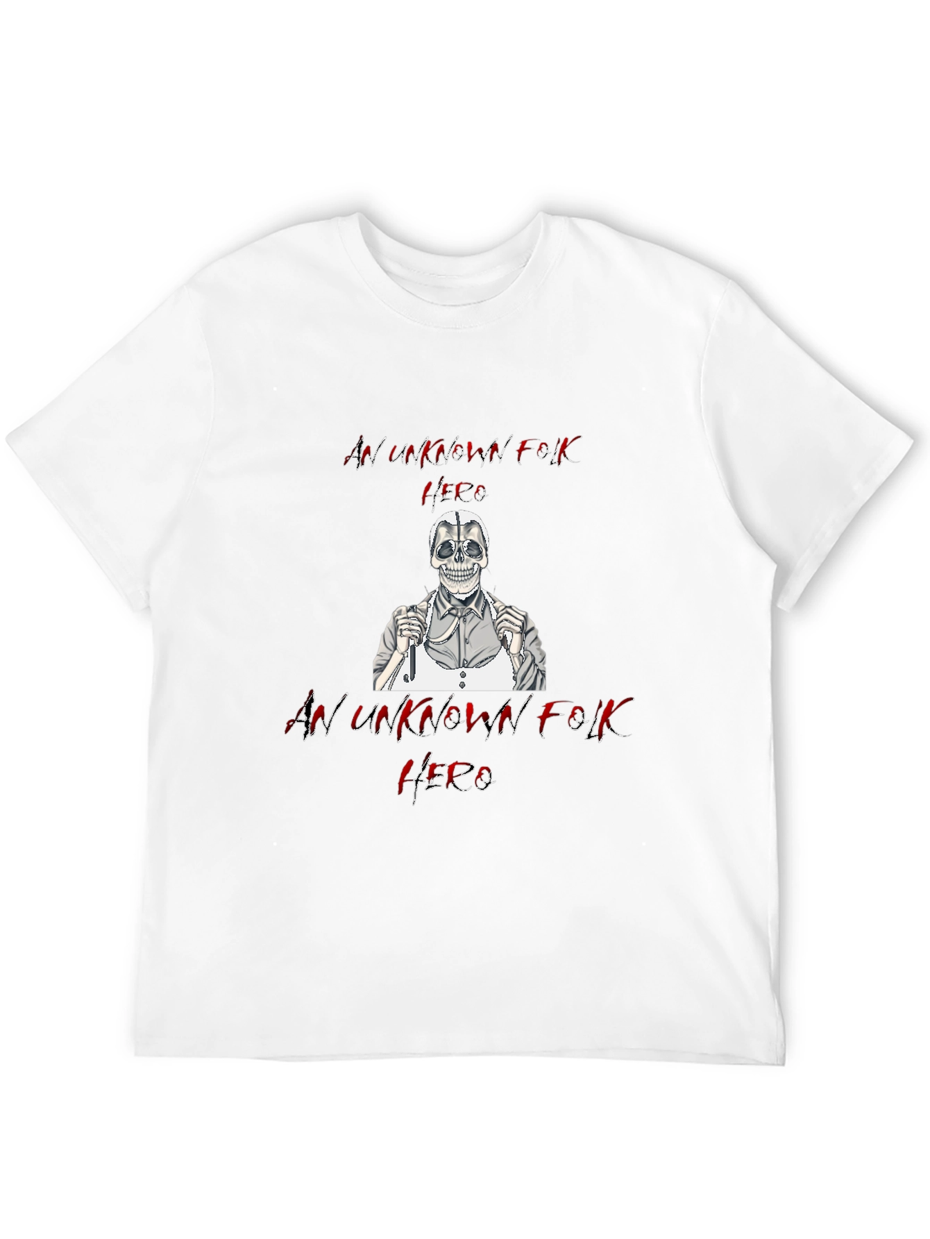 Unknown Folk Hero Skull Graphic Black T-Shirt