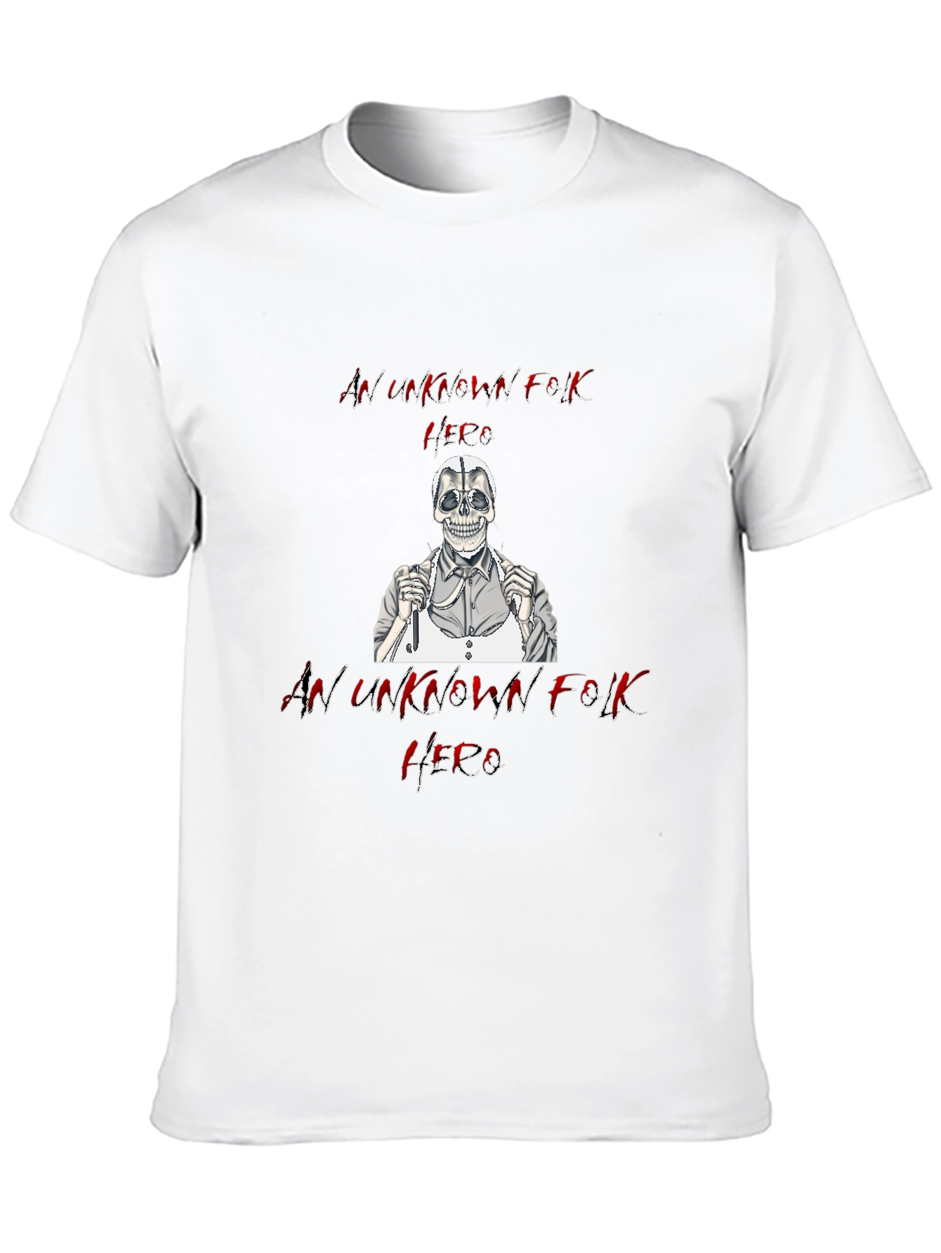 Unknown Folk Hero Skull Graphic Black T-Shirt