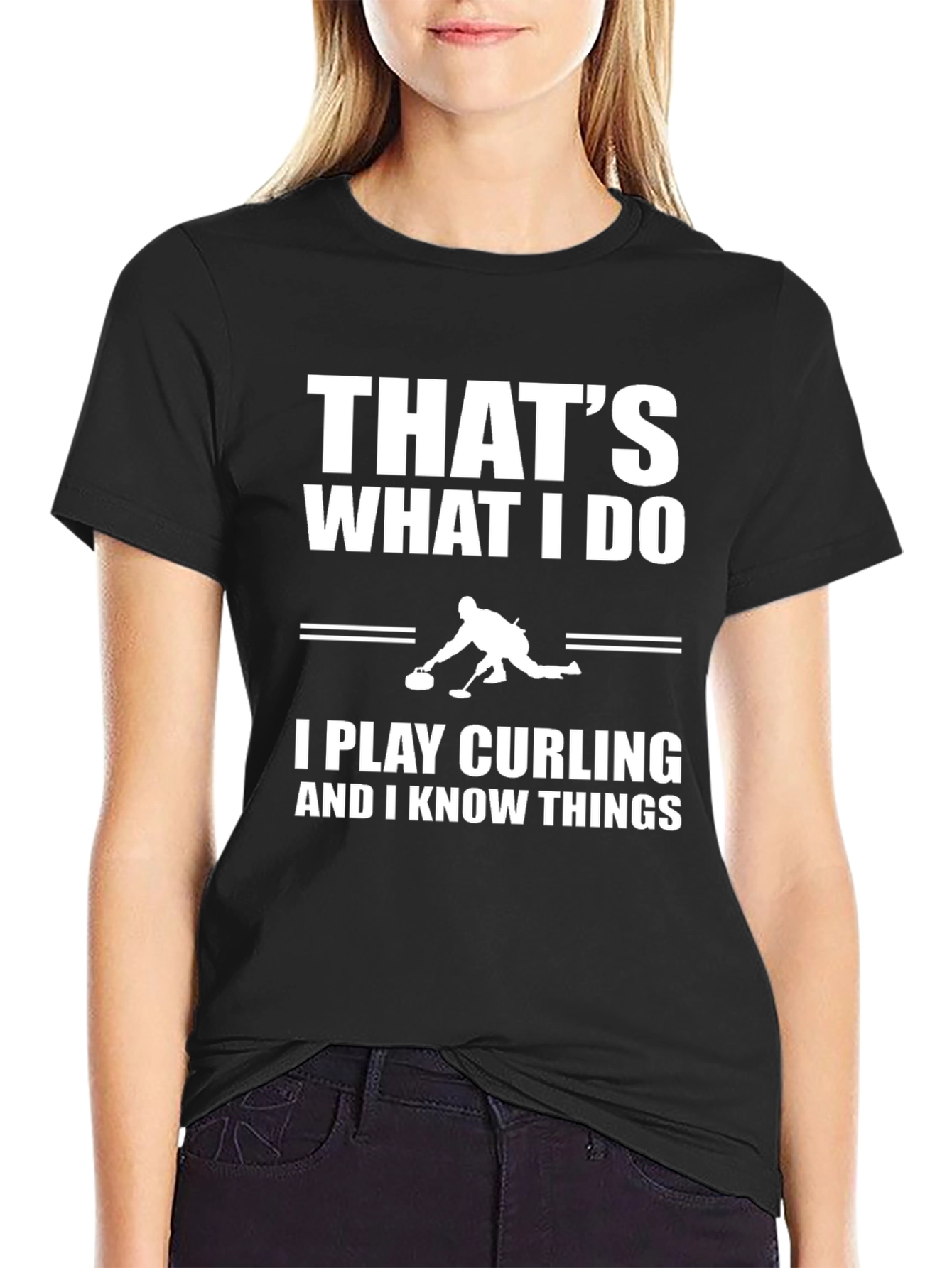 Thats What I Do I Play Curling T-Shirt