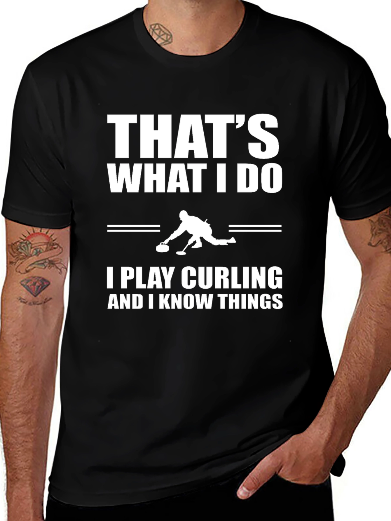 Thats What I Do I Play Curling T-Shirt