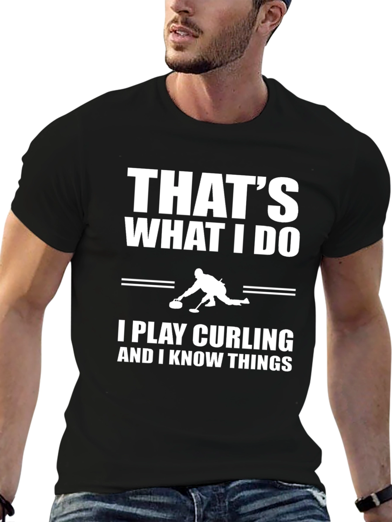 Thats What I Do I Play Curling T-Shirt