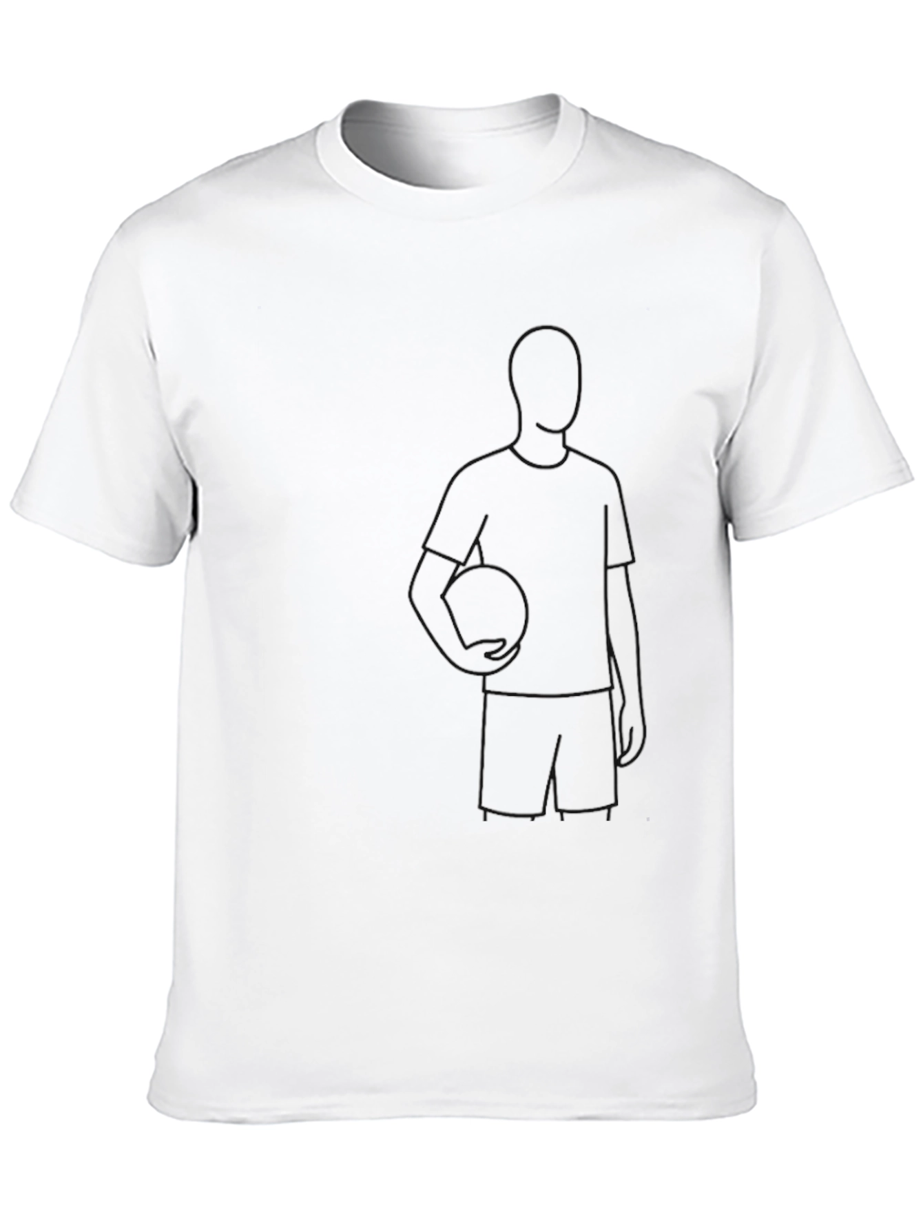 Mens Black Graphic T-Shirt - Soccer Player Design
