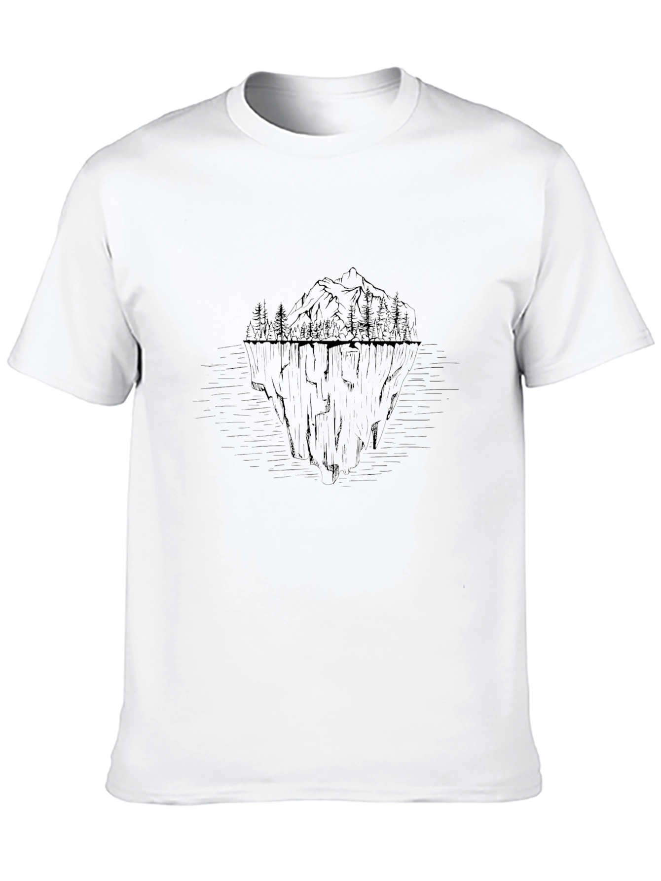 Mountain Island Graphic Tee - Black Cotton