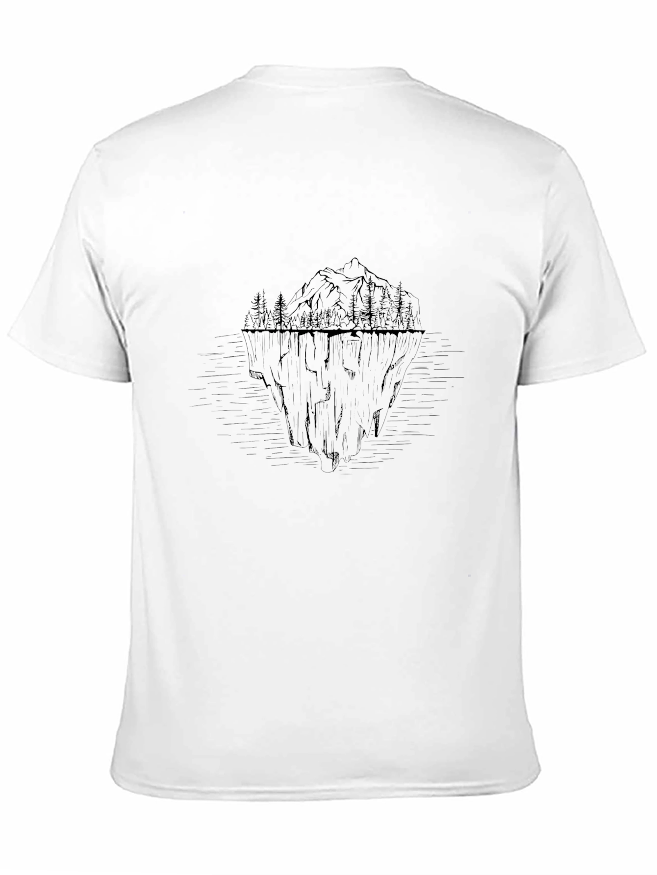 Mountain Island Graphic Tee - Black Cotton
