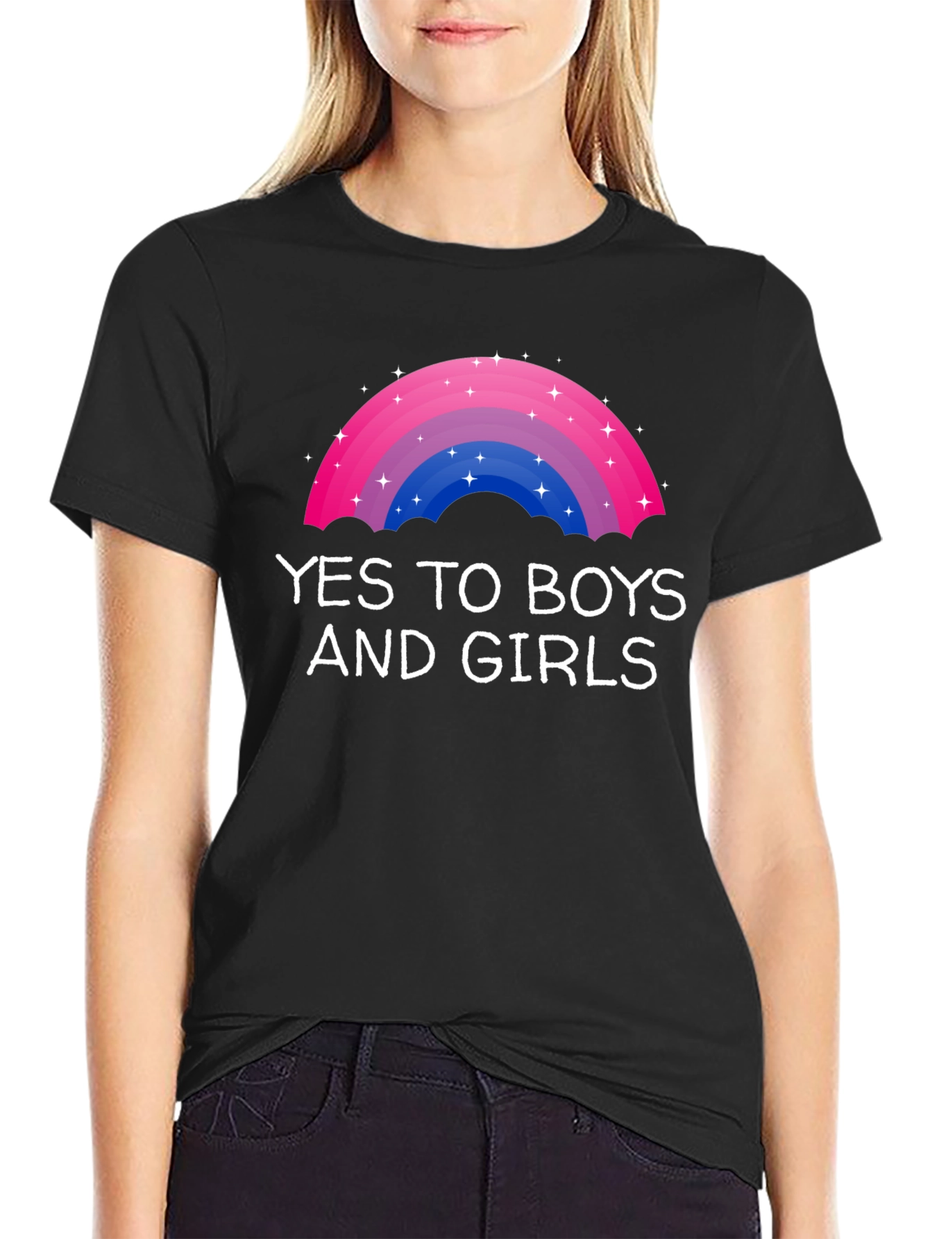 Yes to Boys and Girls LGBTQ+ Rainbow T-Shirt
