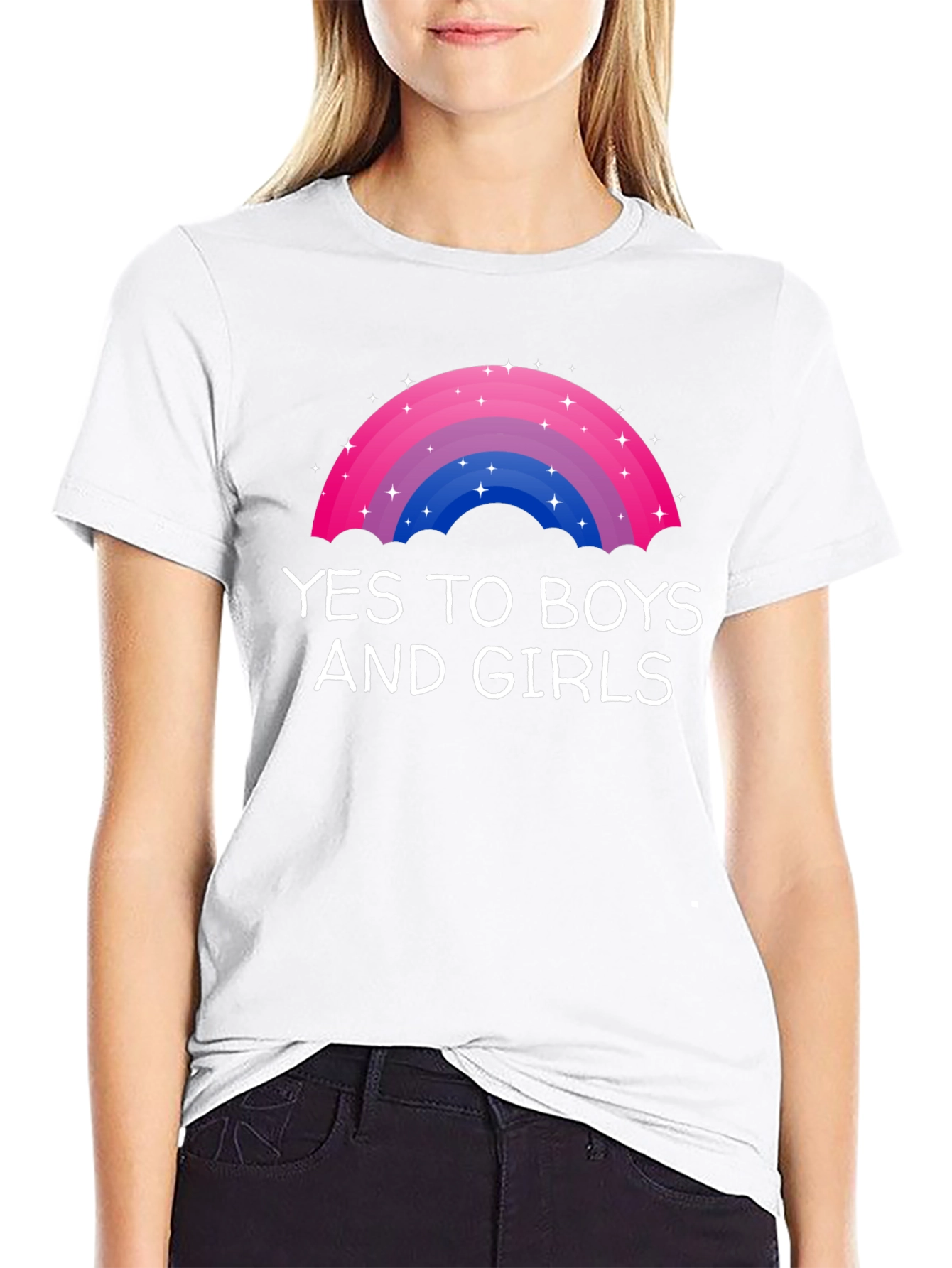 Yes to Boys and Girls LGBTQ+ Rainbow T-Shirt