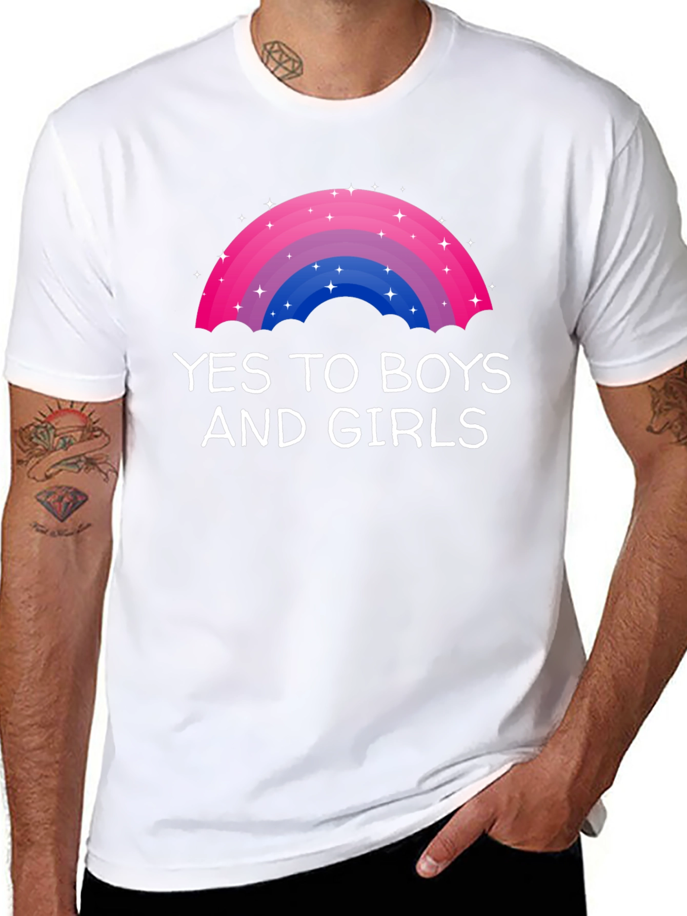 Yes to Boys and Girls LGBTQ+ Rainbow T-Shirt