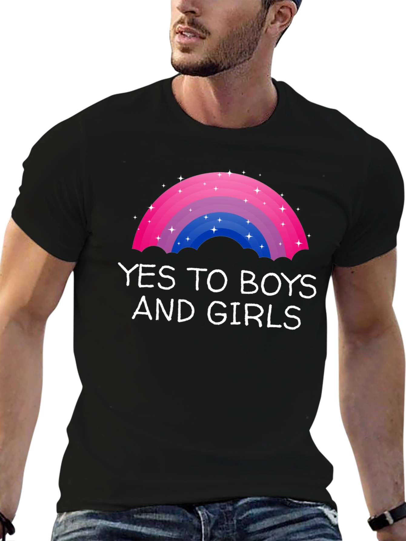 Yes to Boys and Girls LGBTQ+ Rainbow T-Shirt