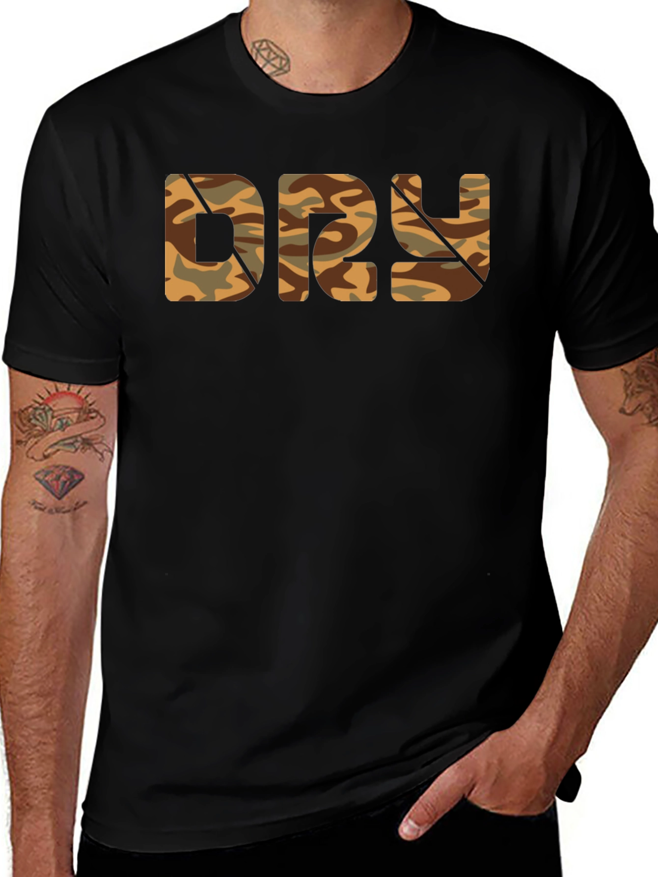 Camo DRY T-Shirt - Military Style Cotton Tee