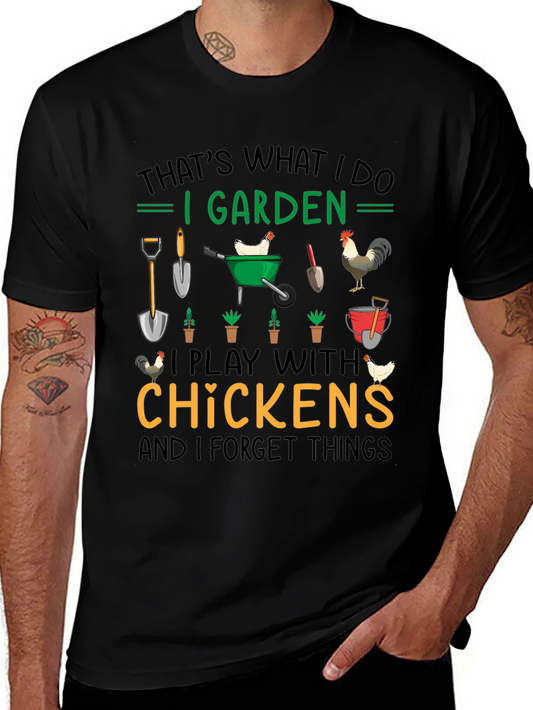 I Garden Play with Chickens T-Shirt