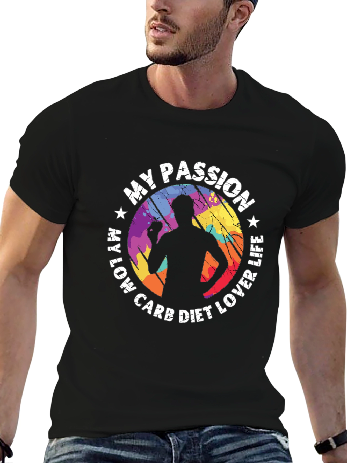 My Passion Low Carb Diet Lover Life Black T-Shirt