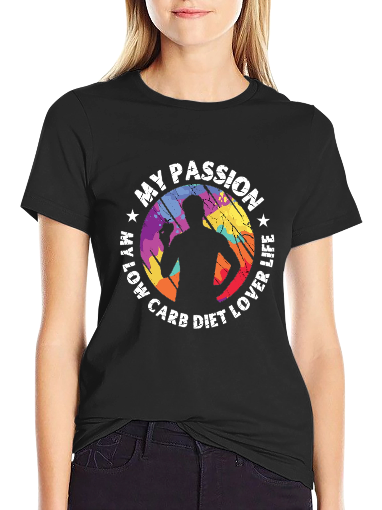 My Passion Low Carb Diet Lover Life Black T-Shirt