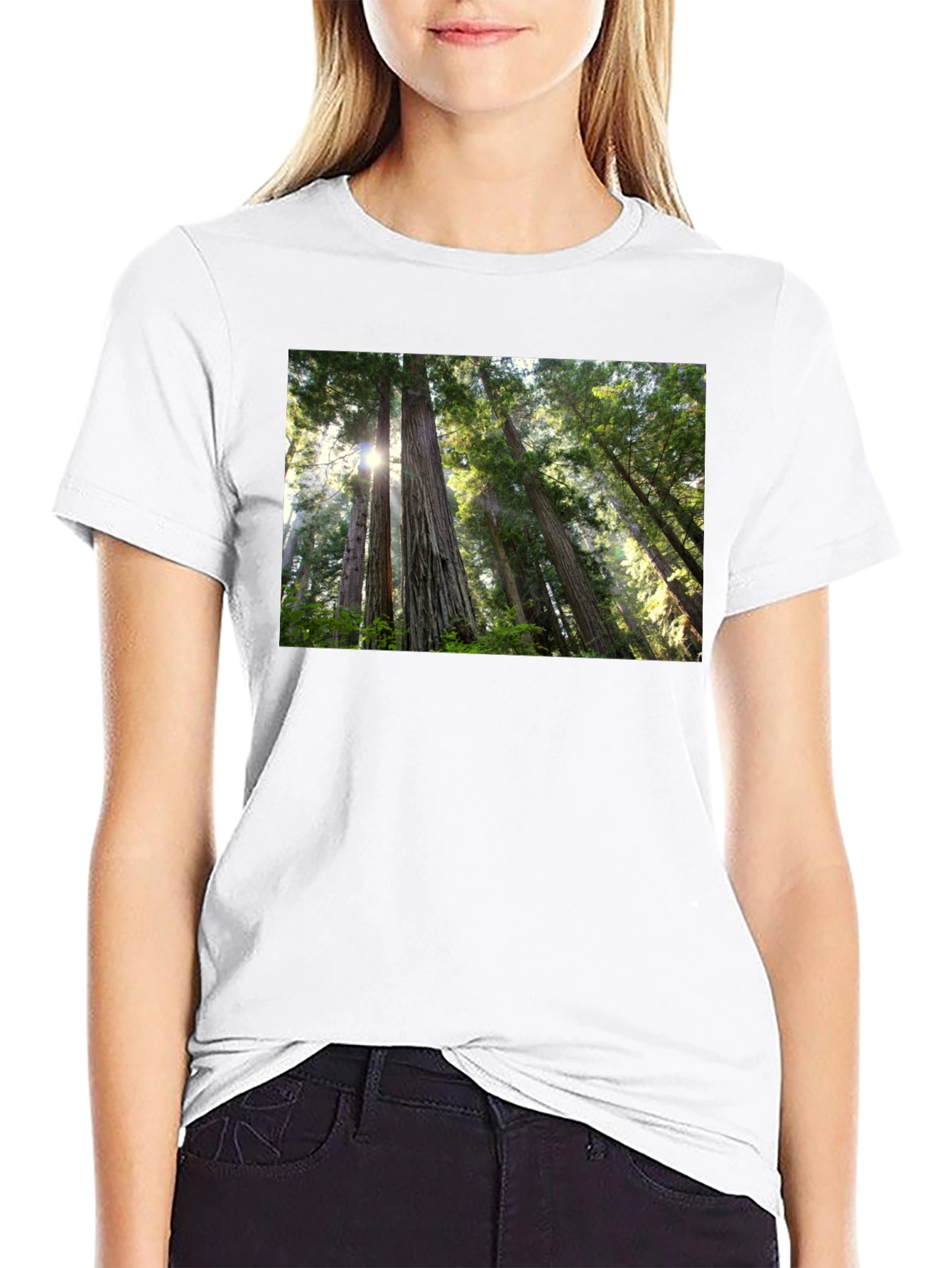 Forest Scene Black T-Shirt