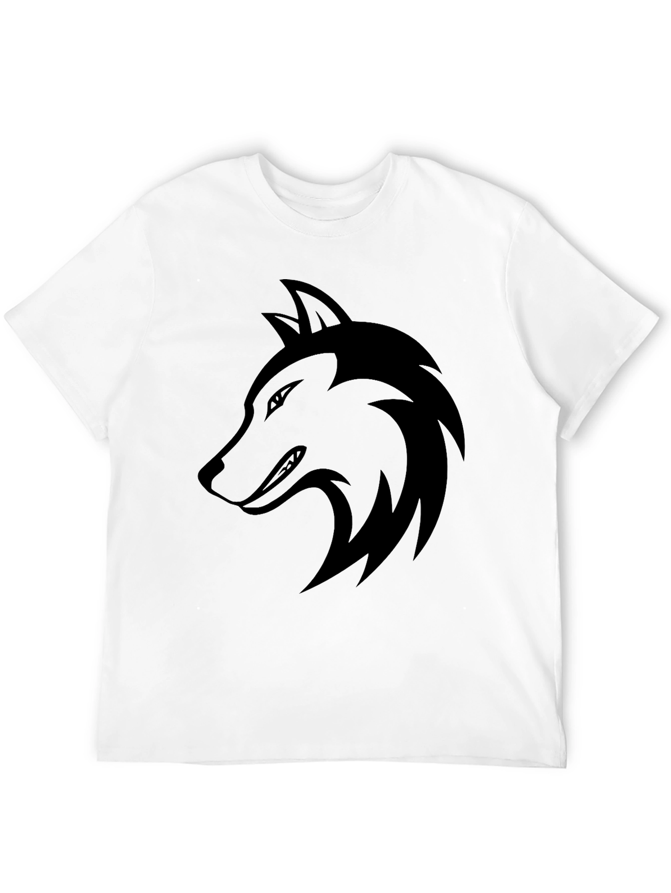 Mens Black Wolf Graphic Tee - Stylish Casual Wear