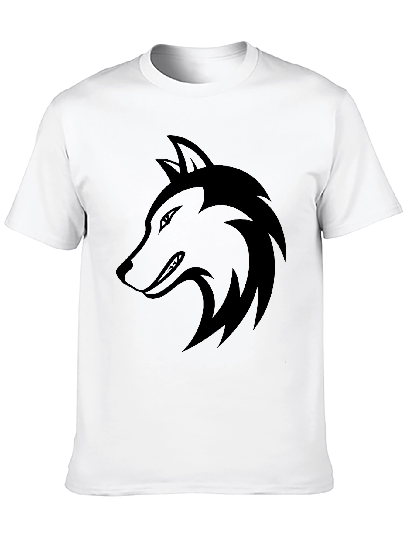 Mens Black Wolf Graphic Tee - Stylish Casual Wear