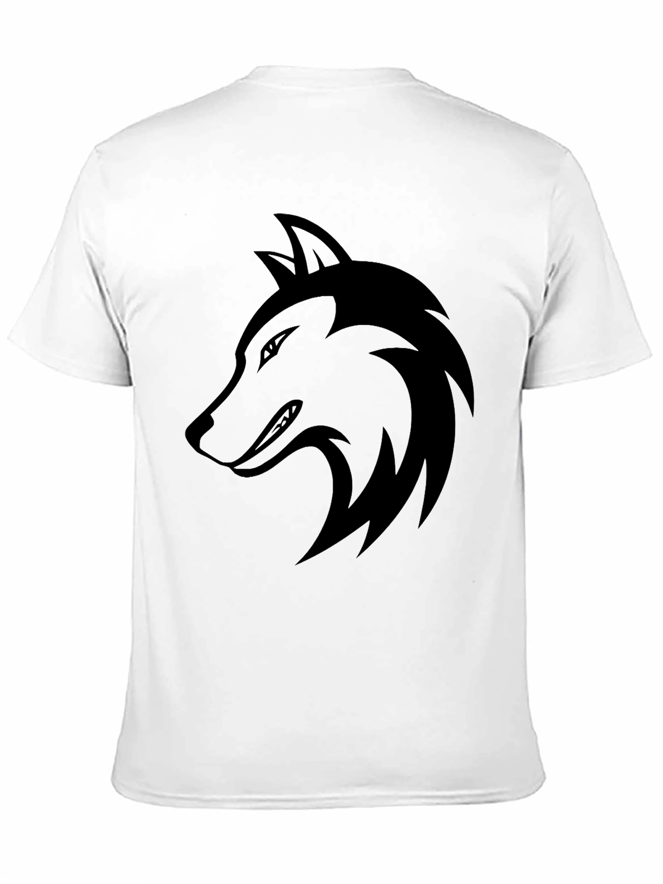Mens Black Wolf Graphic Tee - Stylish Casual Wear
