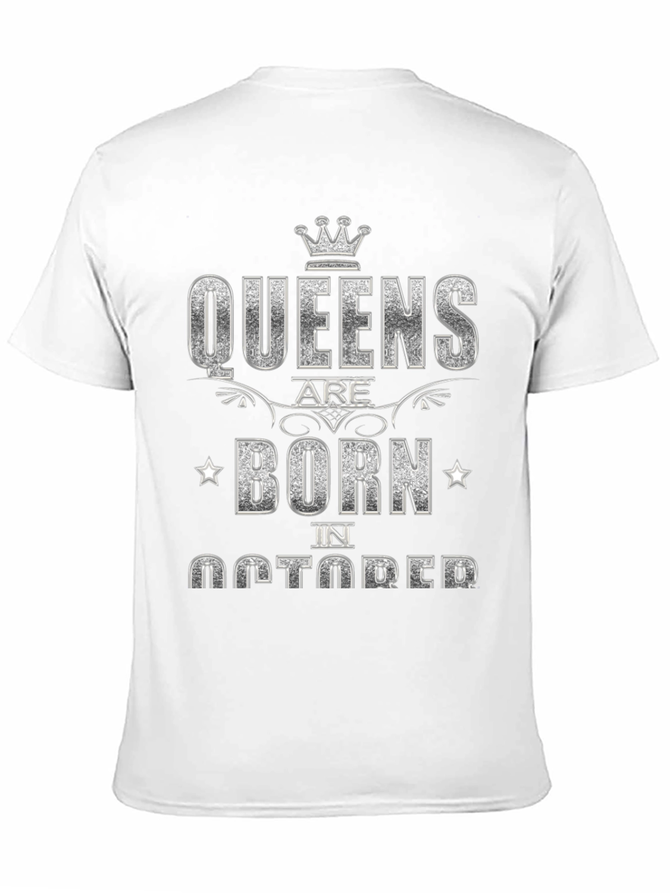 Queens Born in October Black T-Shirt