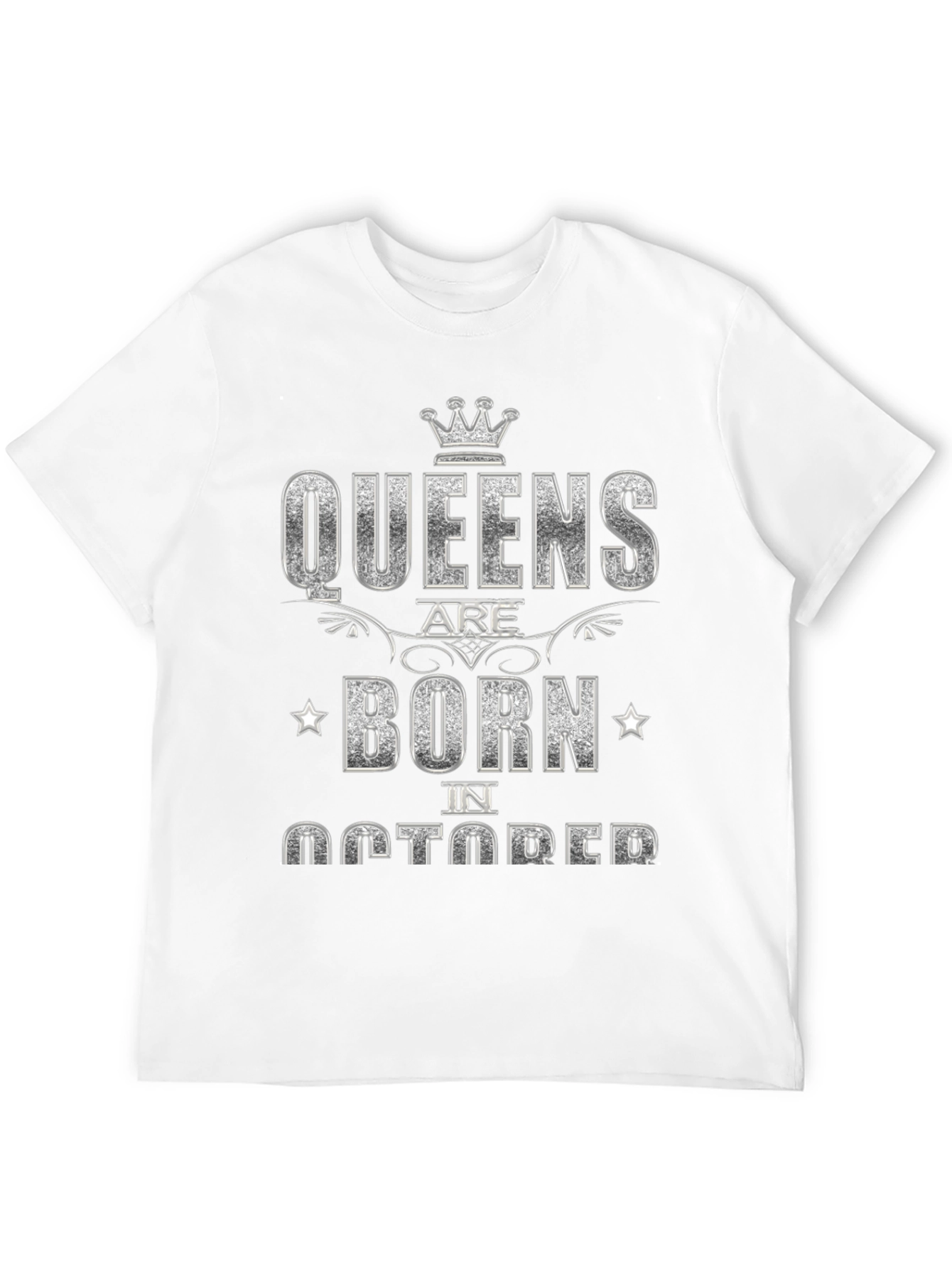 Queens Born in October Black T-Shirt