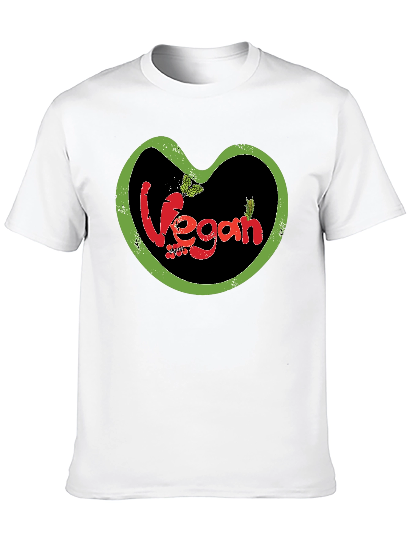 Vegan T-Shirt: Heart-Shaped Design