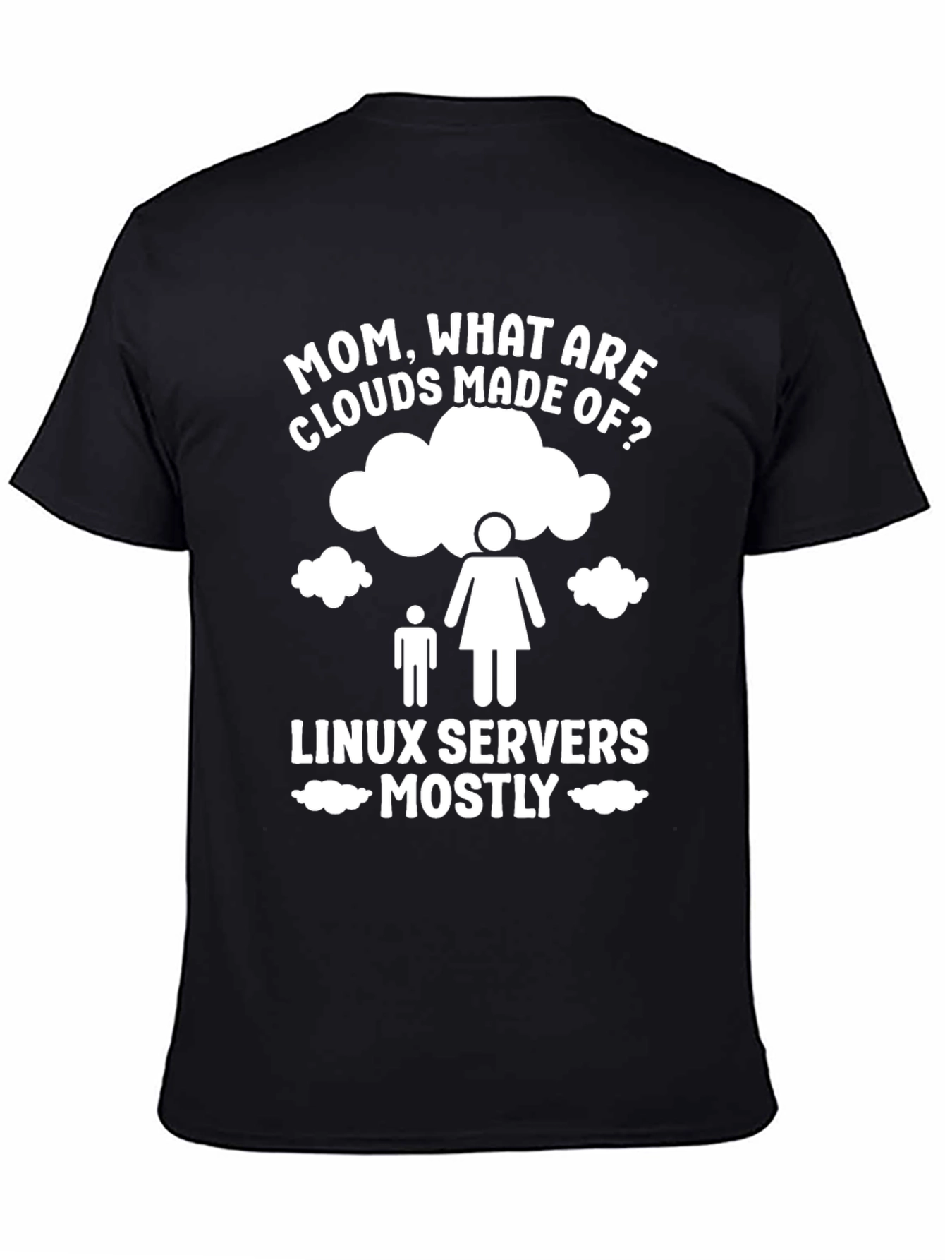 Linux Server Clouds T-Shirt - Funny Tech Tee