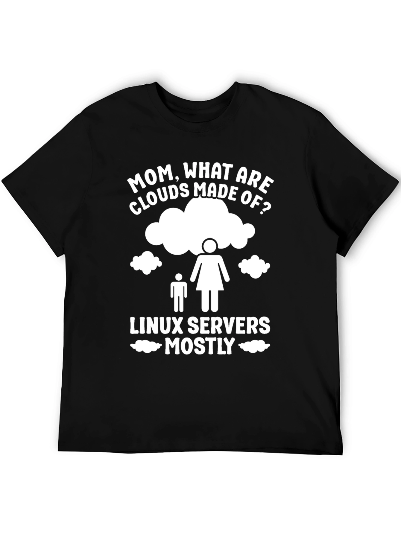 Linux Server Clouds T-Shirt - Funny Tech Tee
