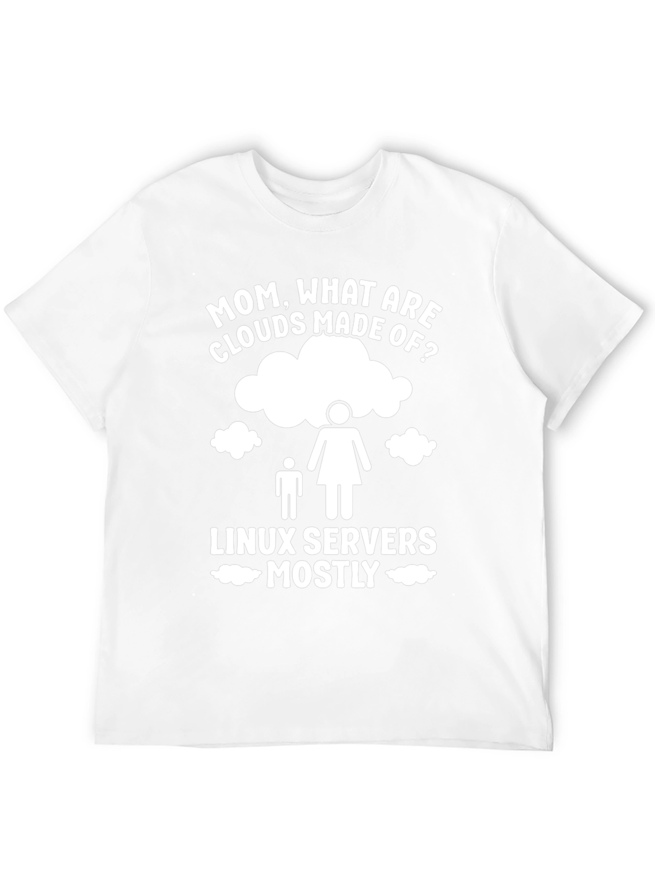 Linux Server Clouds T-Shirt - Funny Tech Tee