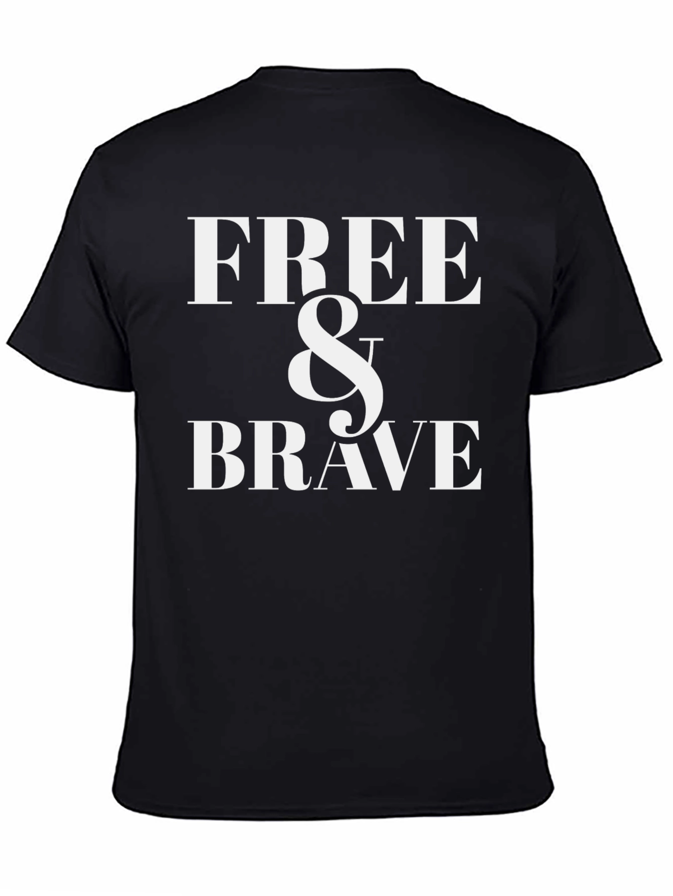 Free & Brave Graphic Tee - Patriotic Black T-Shirt