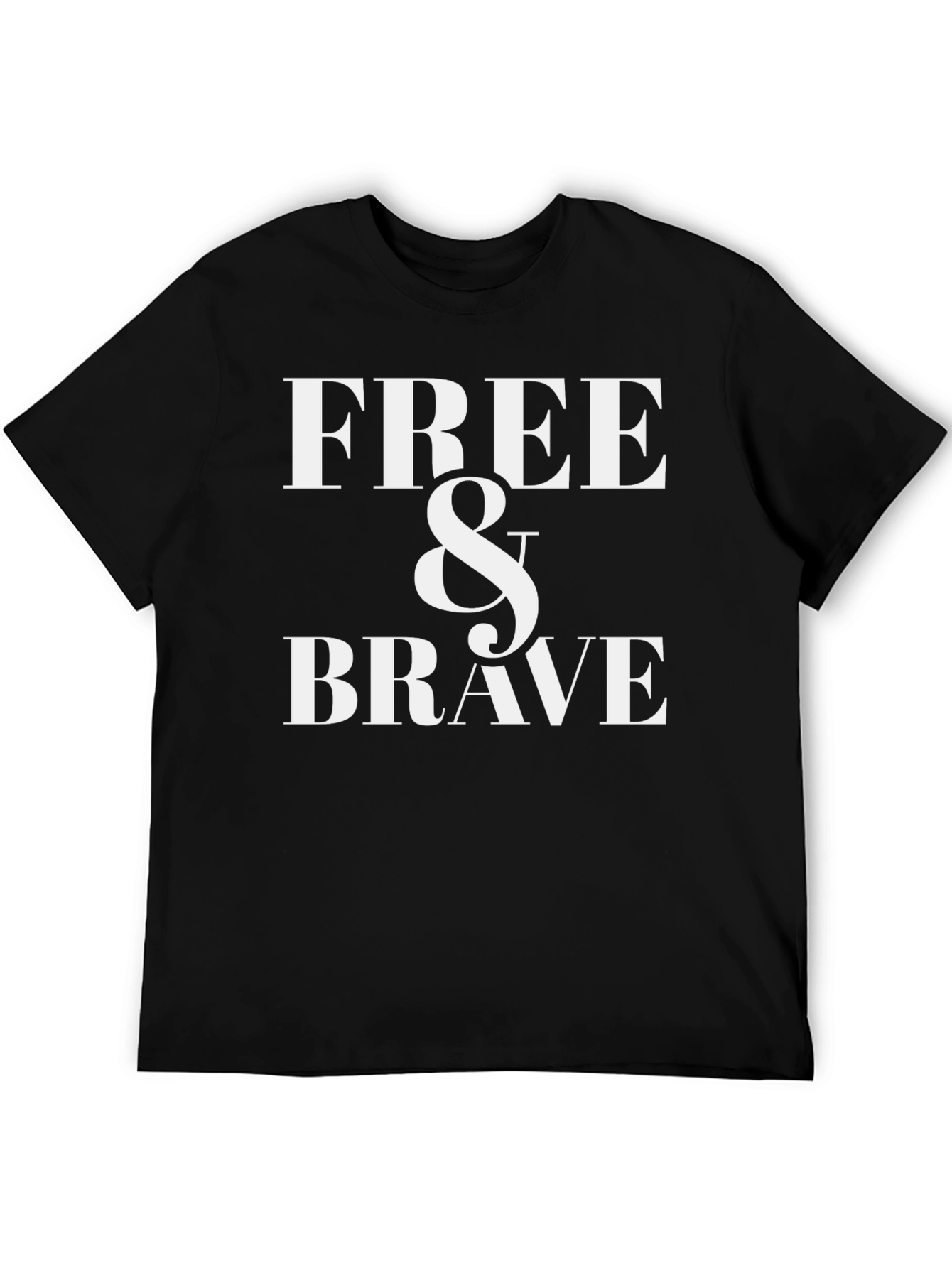 Free & Brave Graphic Tee - Patriotic Black T-Shirt