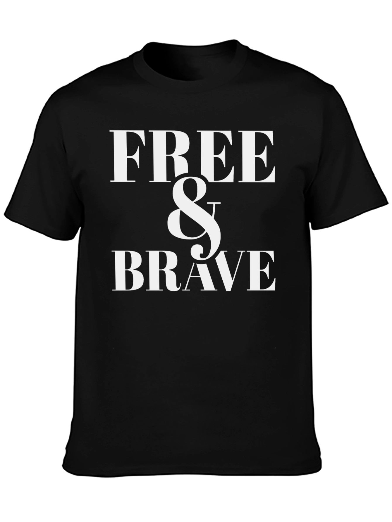 Free & Brave Graphic Tee - Patriotic Black T-Shirt