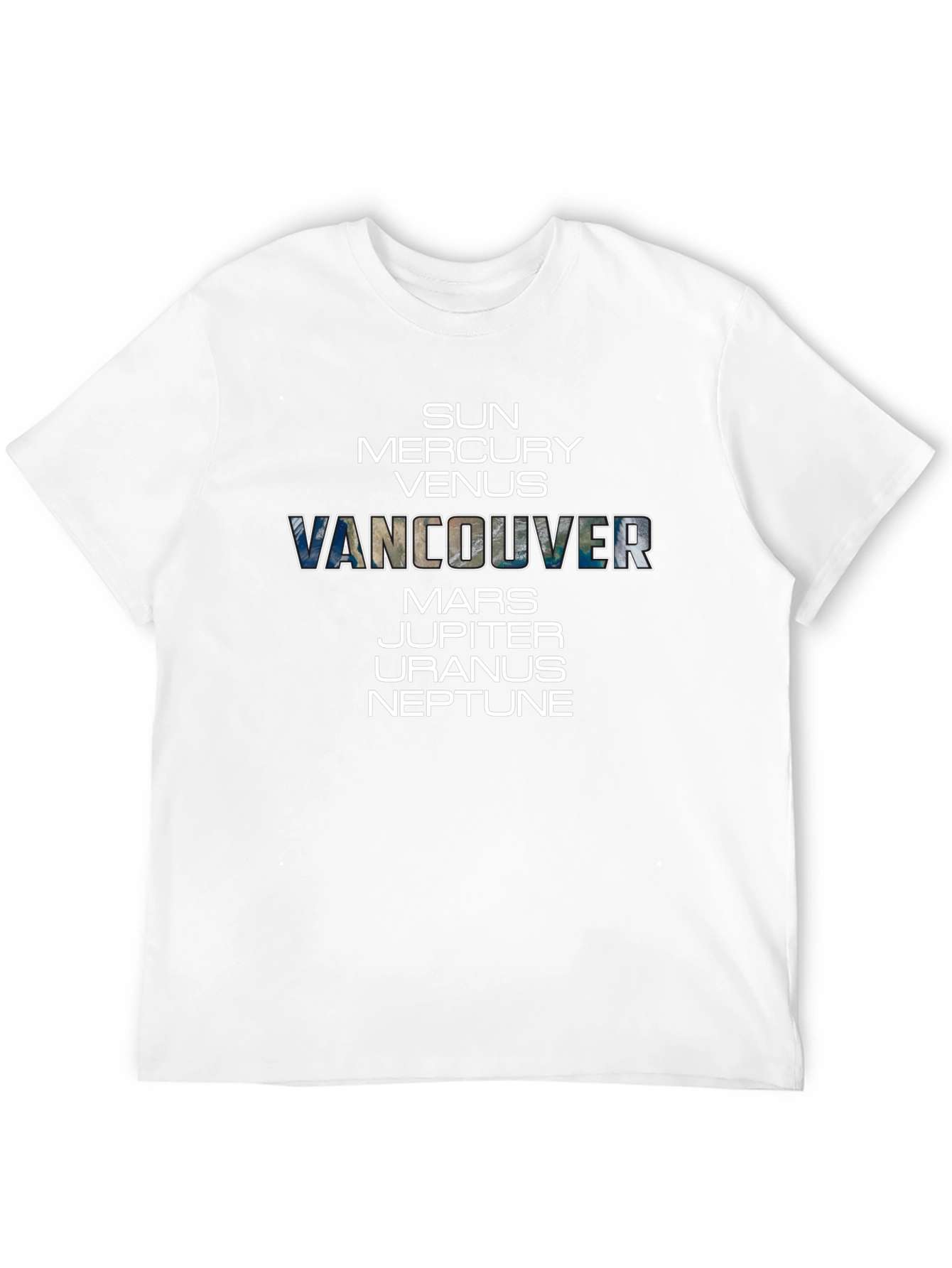 Vancouver Planets Black T-Shirt