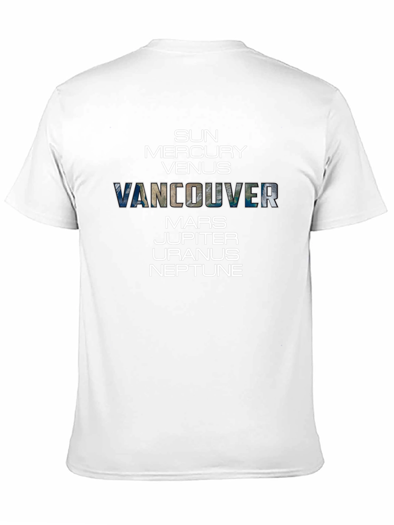 Vancouver Planets Black T-Shirt
