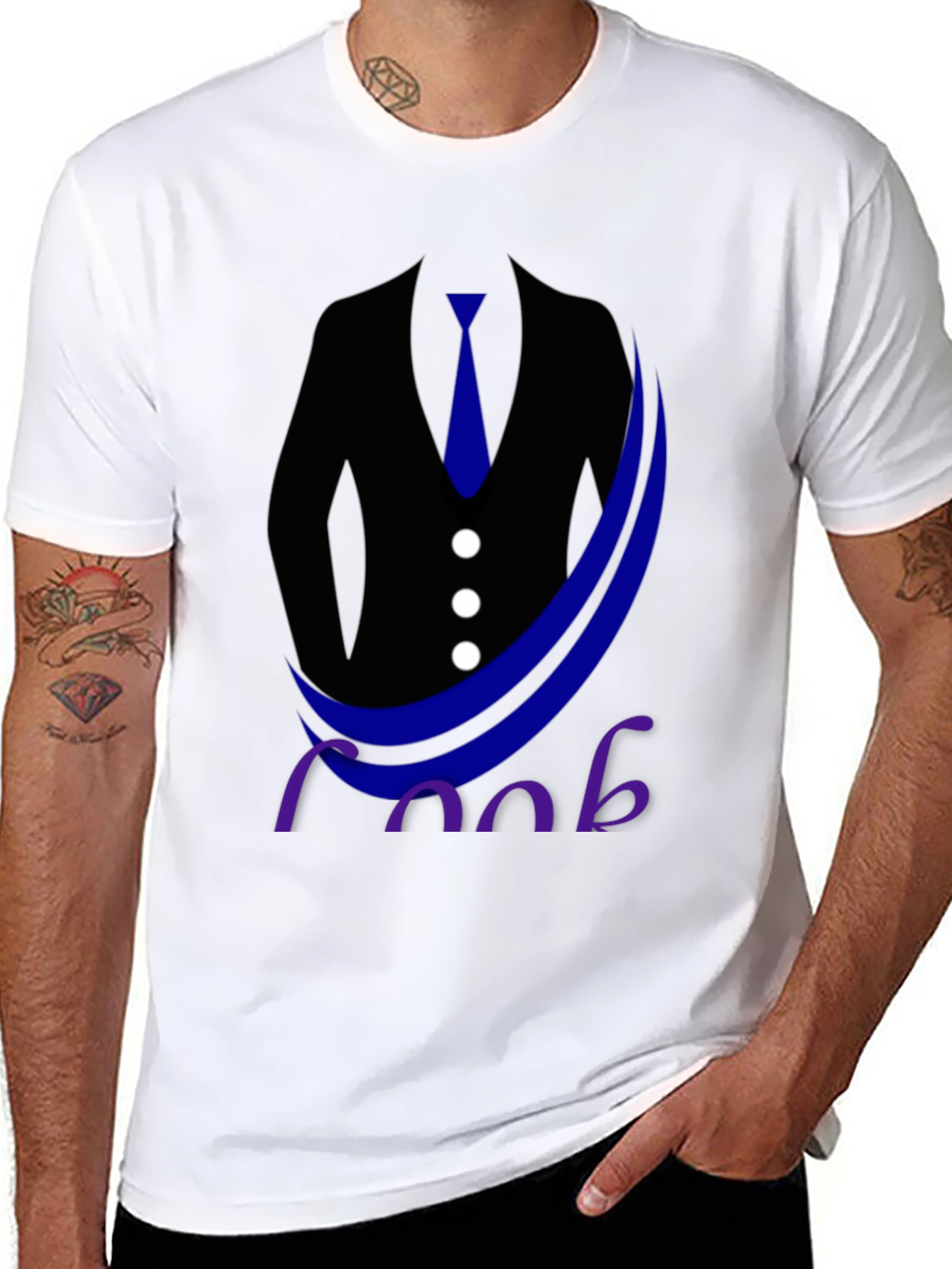 Suited Up Tee: Cool & Casual Style