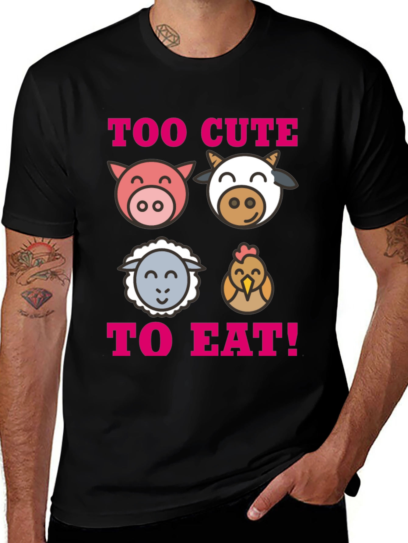 Too Cute To Eat Vegan T-Shirt