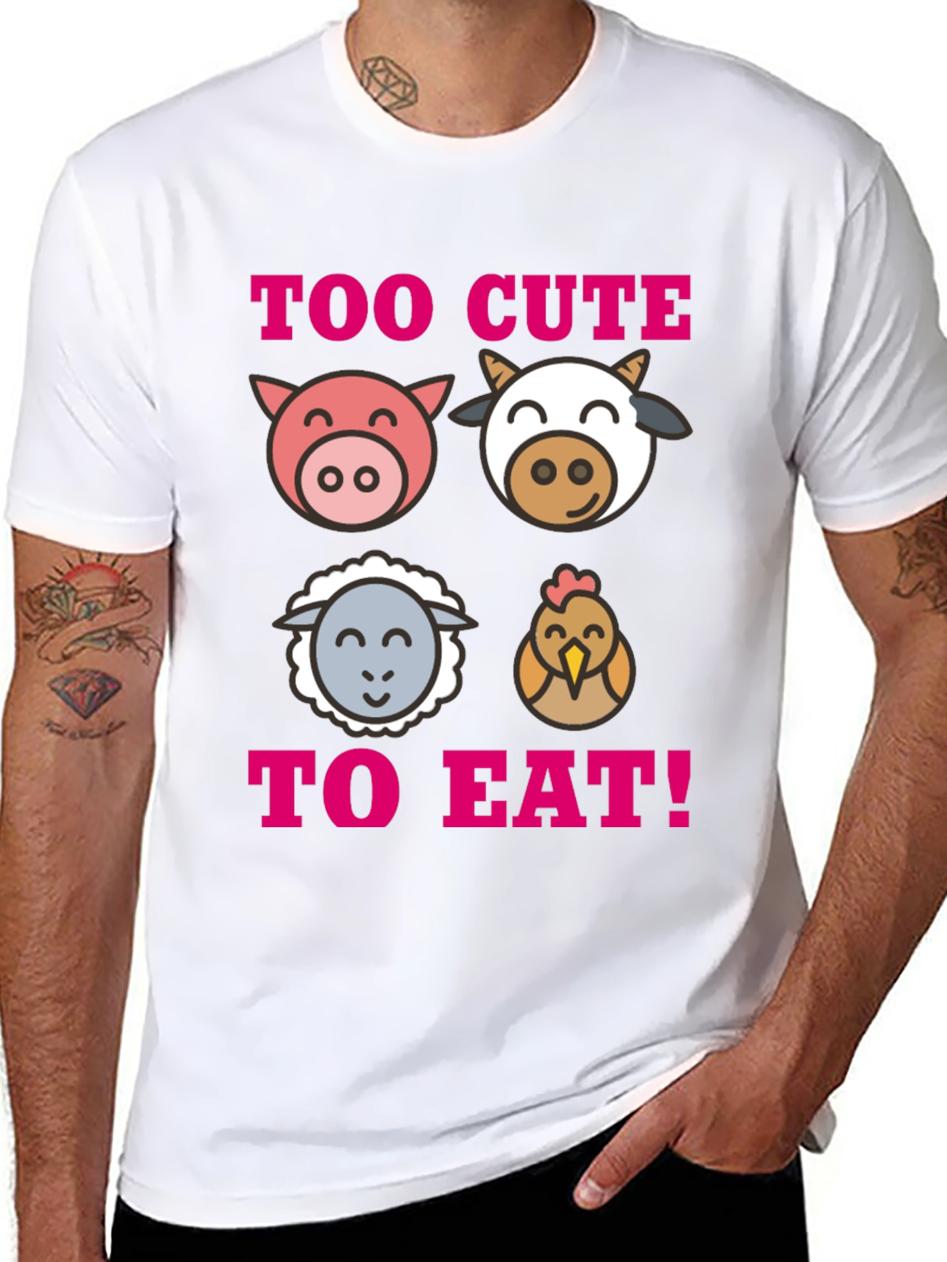 Too Cute To Eat Vegan T-Shirt