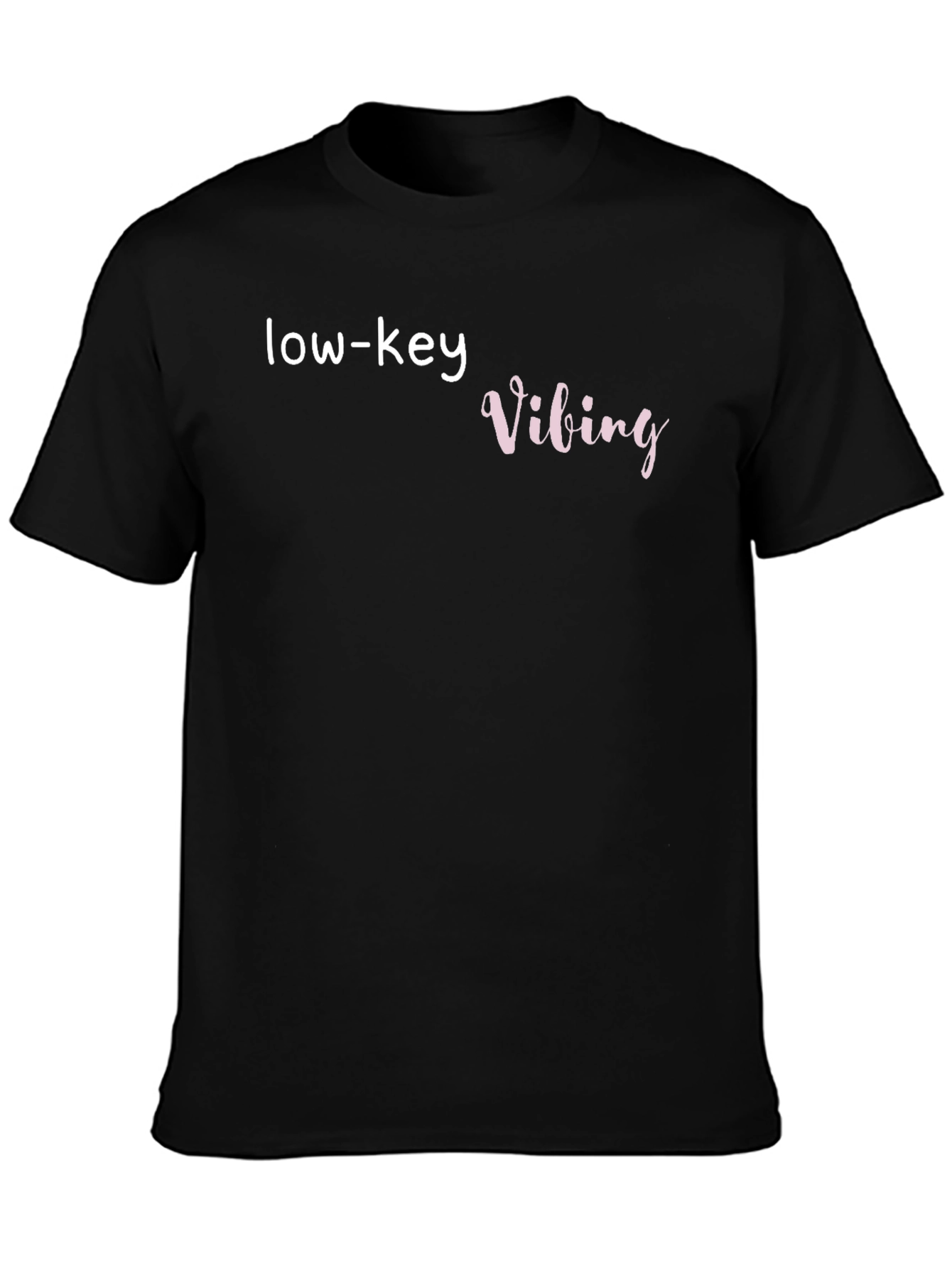 Low-Key Vibing Black T-Shirt