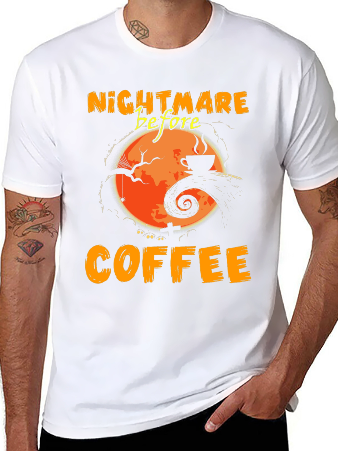 Nightmare Before Coffee Graphic Tee - Halloween T-Shirt