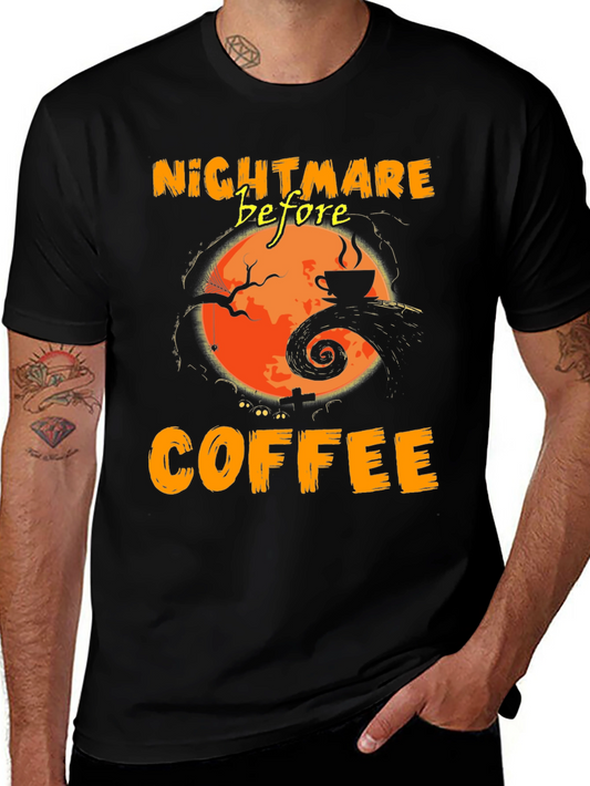 Nightmare Before Coffee Graphic Tee - Halloween T-Shirt